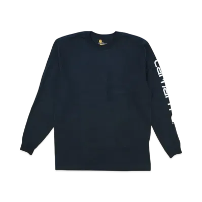 Carhartt Long Sleeve Logo Graphic T-Shirt "Navy/White"