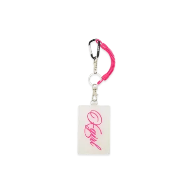 X-Girl Women's Script Logo Rubber Pass Case "Clear"