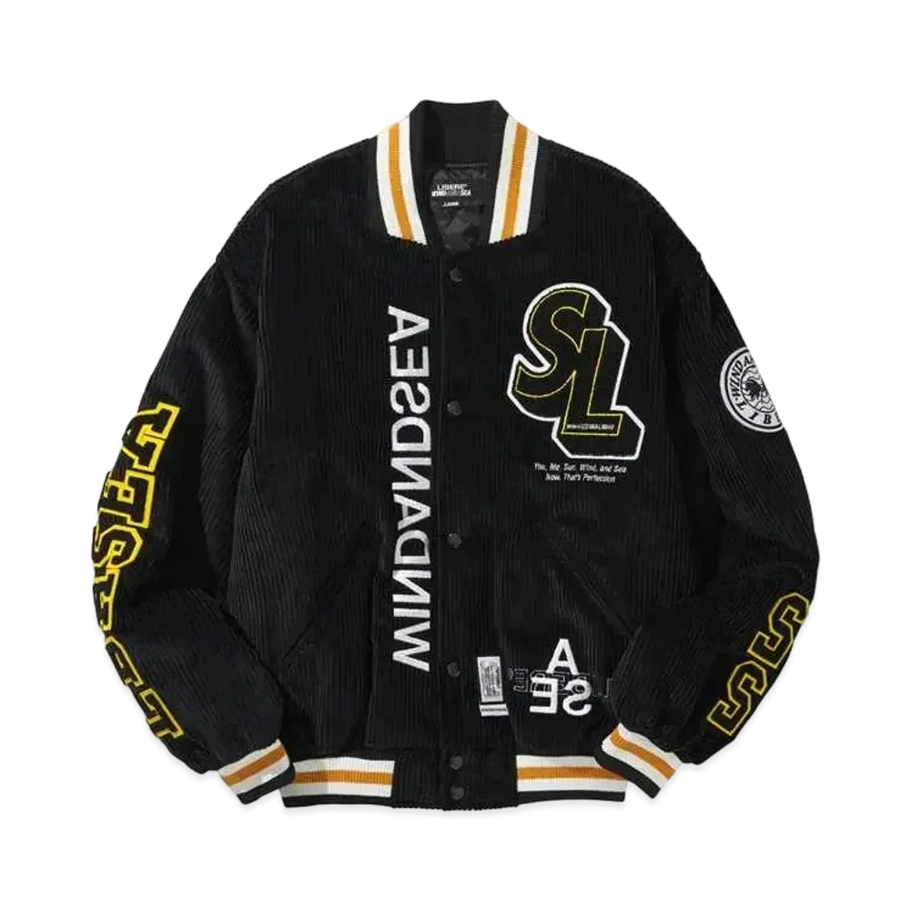 WIND AND SEA x LIBERE Varsity Jacket "Black"