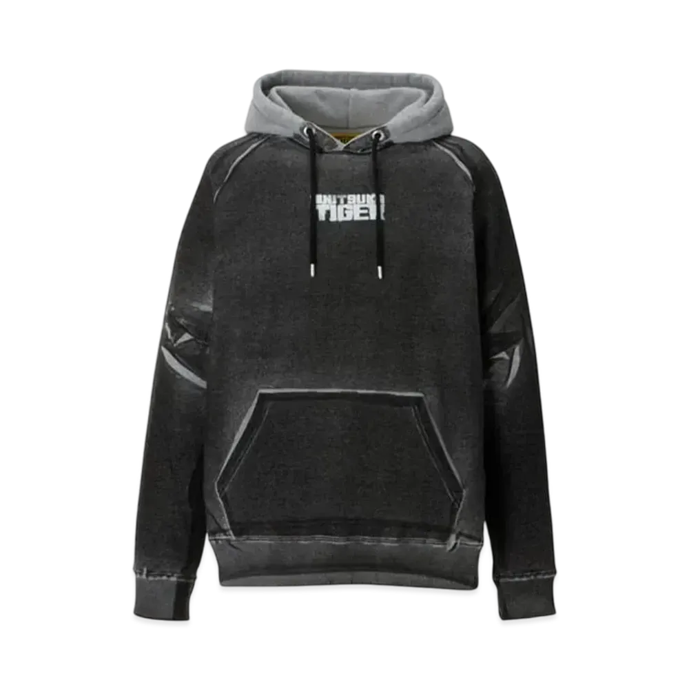 Onitsuka Tiger DENIVITA Unisex Printed Sweat Hoodie "Heather Grey/Black"
