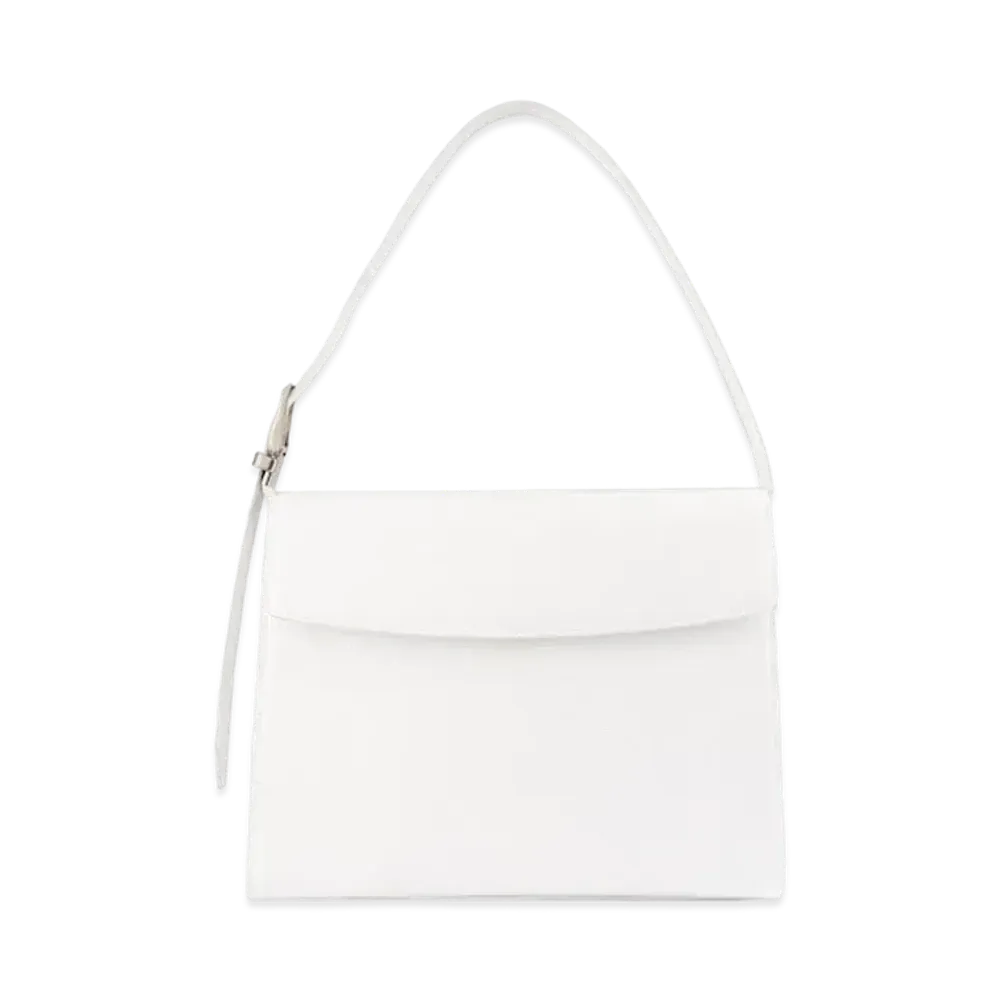 BALENCIAGA Ghost leather shoulder Bag "White"
