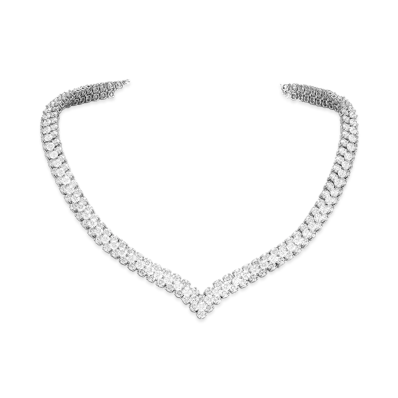 Van Cleef & Arpels A Cheval transformable necklace 3 rows "Platinum/Diamond"