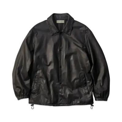 KURO Leather Coach Jacket "Black"