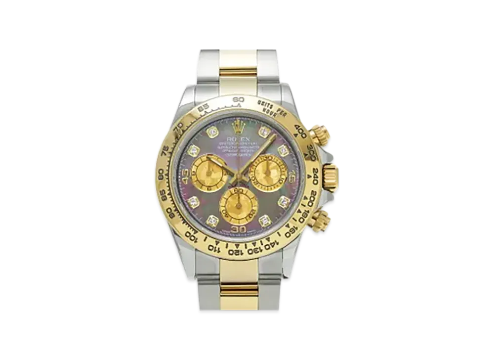 ROLEX Cosmograph Daytona 8P Diamonds "Black Shell/Stainless Steel/Yellow Gold"