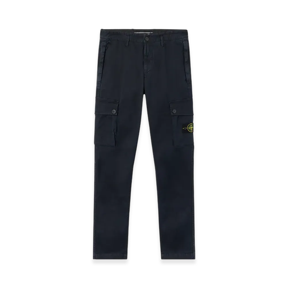 Stone Island 3100034 Stretch Organic Broken Twill Cotton Old Effect "Navy Blue"