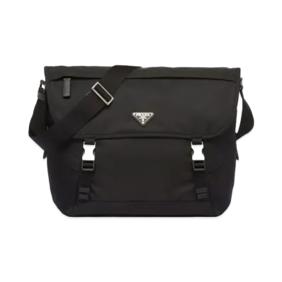 PRADA Re-Nylon and Saffiano Shoulder Bag "Black"