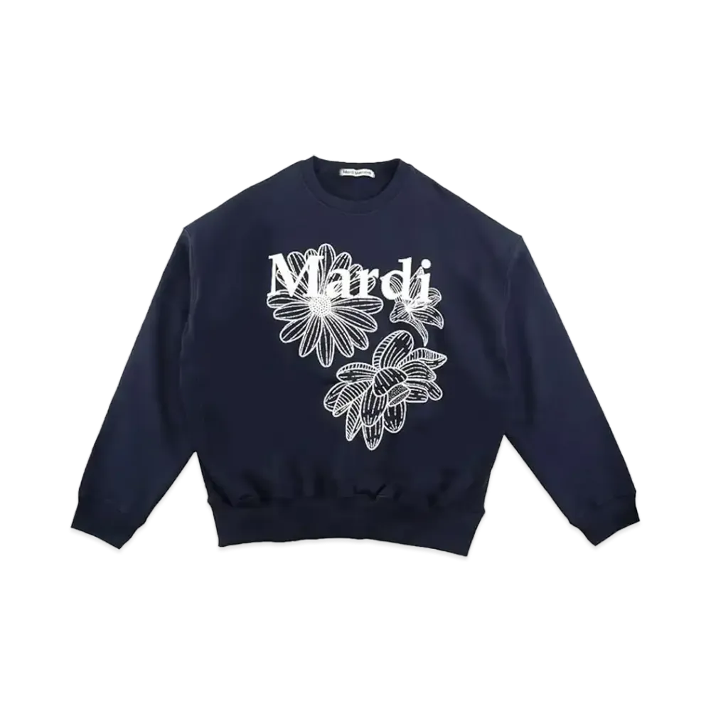 Mardi Mercredi Sweatshirt Triple Flower "Navy White"