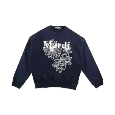 Mardi Mercredi Sweatshirt Triple Flower "Navy White"