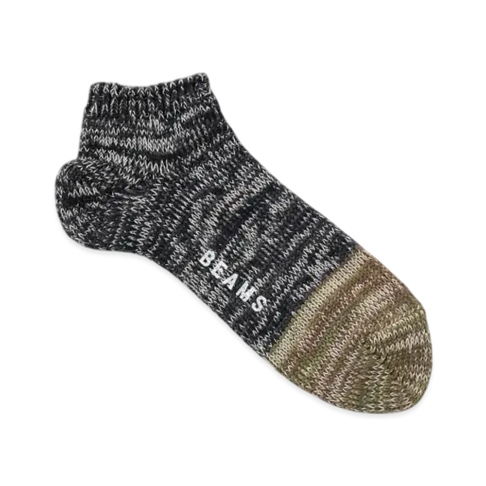 BEAMS Mixed Ankle Socks "Chacoal"