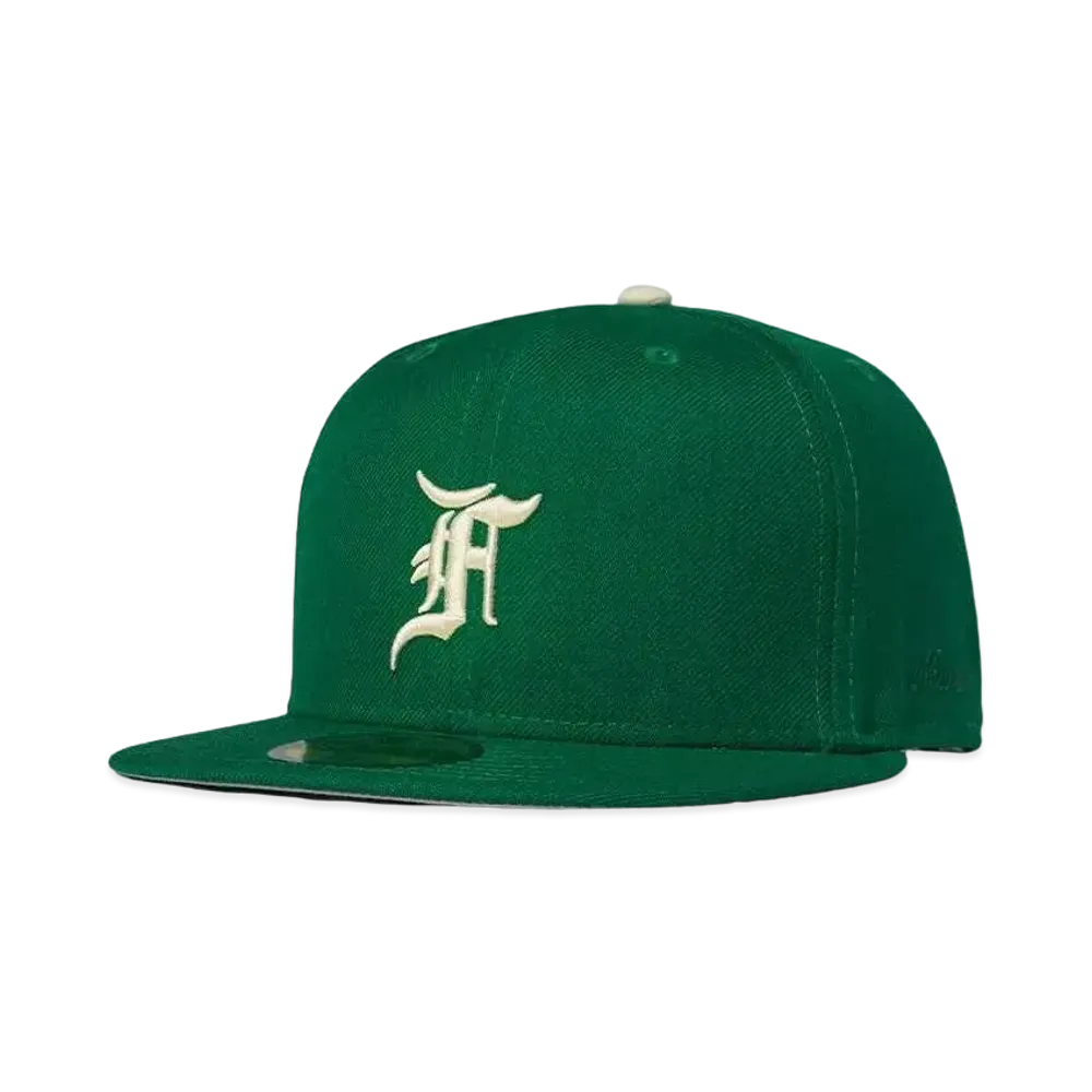 NEW ERA FEAR OF GOD ESSENTIALS 59FIFTY F LOGO Under Visor "Green"