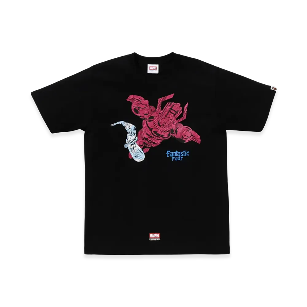 A BATHING APE x MARVEL FANTASTIC FOUR Galactus & Silver Surfer Tee "Black"