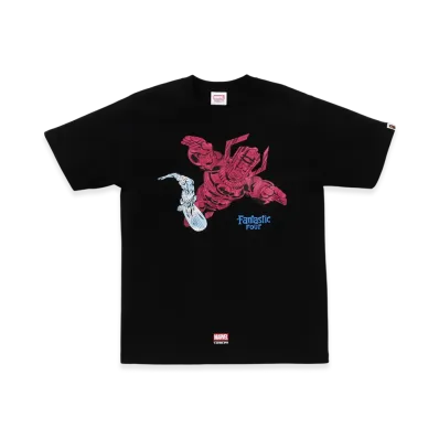 A BATHING APE x MARVEL FANTASTIC FOUR Galactus & Silver Surfer Tee "Black"