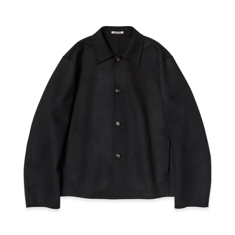 AURALEE Super Fine Wool Melton Hand Sewn Blouson "Black"