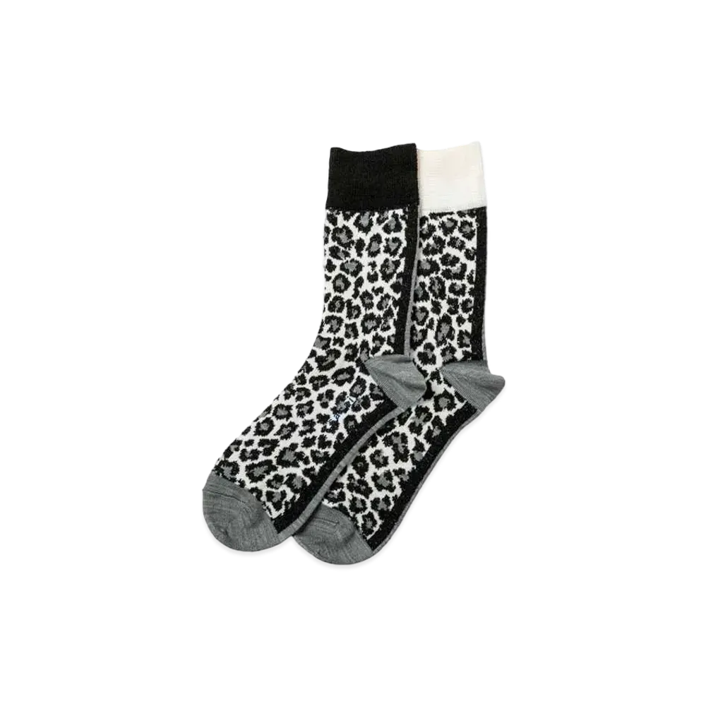 sacai Leopard Socks "Off White"