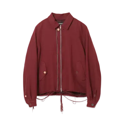 UNDERCOVER Cotton zip-up blouson "Bordeaux"