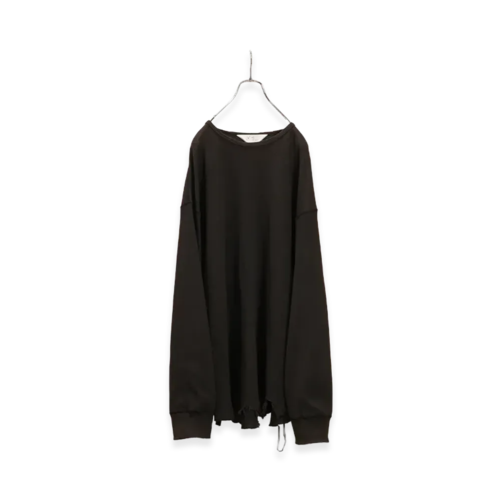 ANCELLM Damage Waffle Crew LS "Dark Brown"