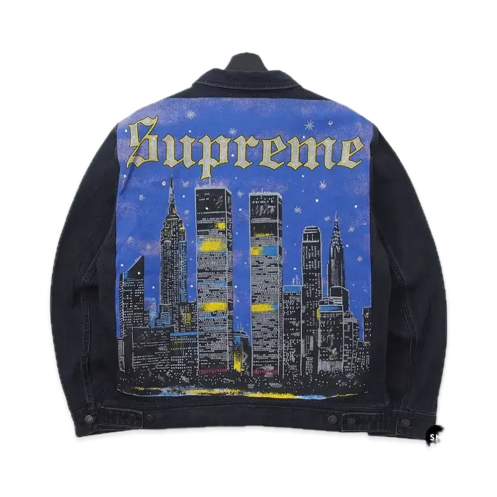 Supreme New York Painted Trucker Jacket "Black"