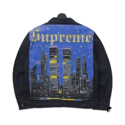 Supreme New York Painted Trucker Jacket "Black"