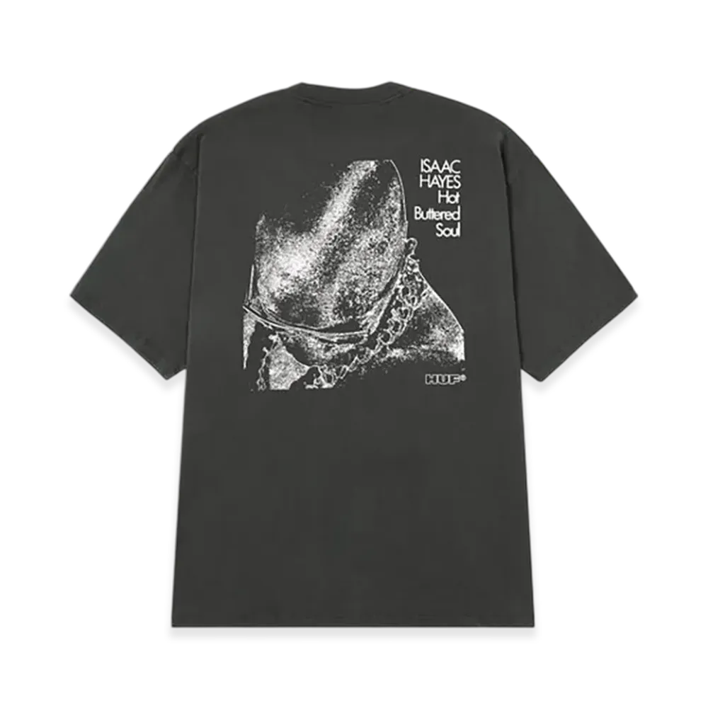 HUF x Isaac Hayes Hot Buttered Heavyweight Tee "Vintage Black"