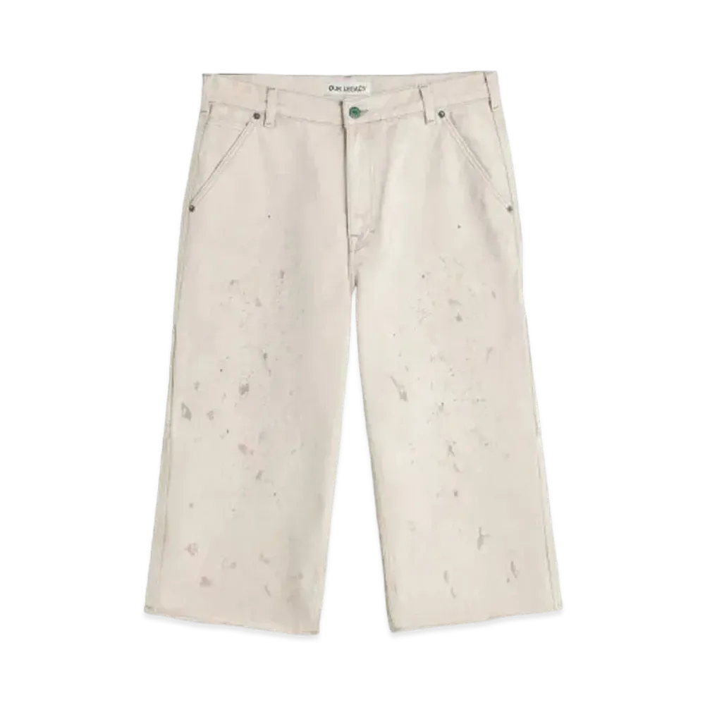 OUR LEGACY Joiner Capri Cut Splatter Denim "Ghost Attic"