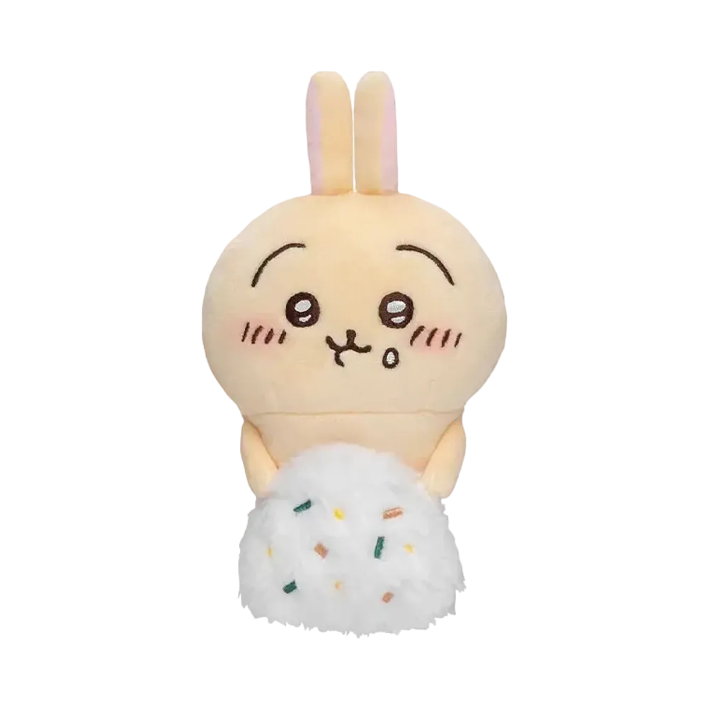 Gray Parka Service -Chikawa- A stuffed animal watching from the Chikawa desktop (rice ball rabbit)
