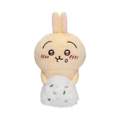 Gray Parka Service -Chikawa- A stuffed animal watching from the Chikawa desktop (rice ball rabbit)