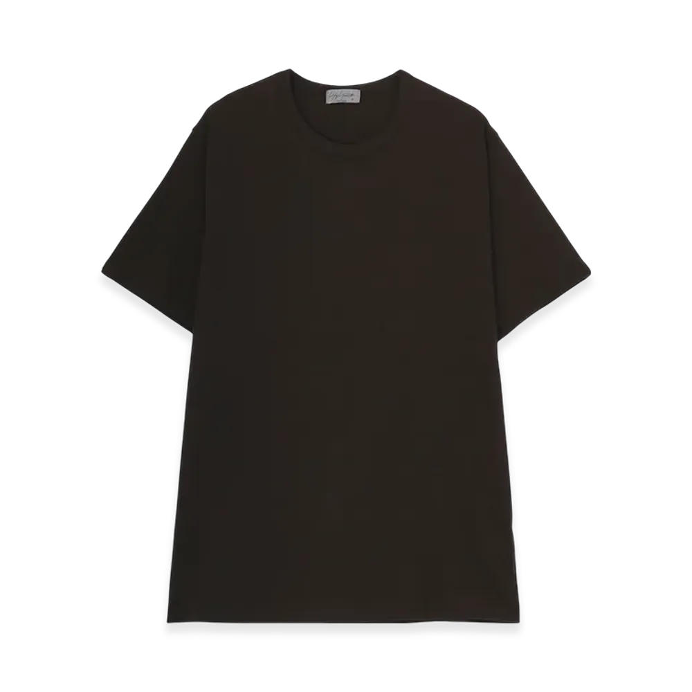 Yohji Yamamoto POUR HOMME Cotton Single Jersey Round Neck Short SLV T "Charcoal"