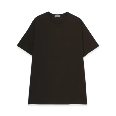Yohji Yamamoto POUR HOMME Cotton Single Jersey Round Neck Short SLV T "Charcoal"