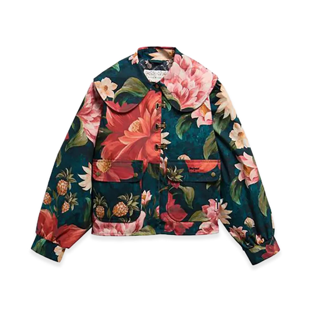 Barbour x FARM Rio Women's Wildflower Casual Jacket "Navy"