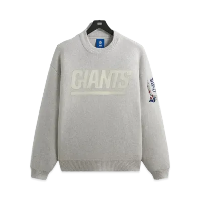 Kith x the NFL: Giants Chunky Cotton Sweater "Light Heather Grey"