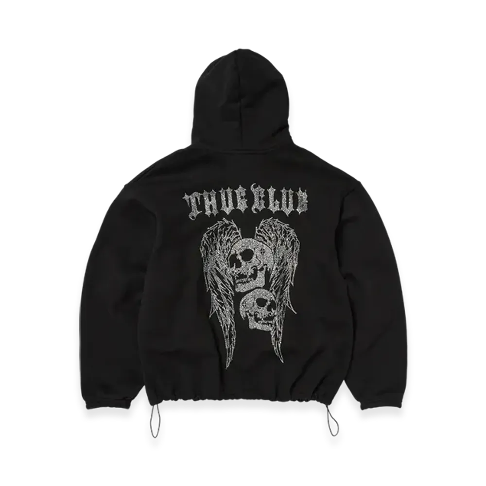 THUG CLUB TC Angels Crystal Embellished Hoodie "Black"