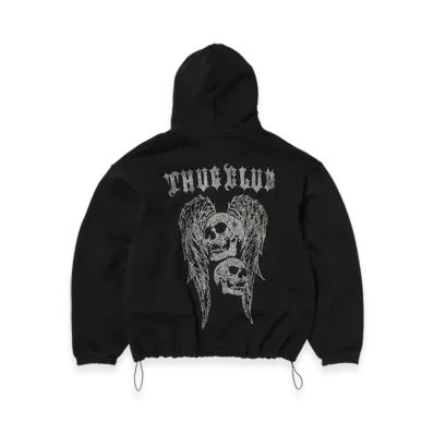 THUG CLUB TC Angels Crystal Embellished Hoodie "Black"