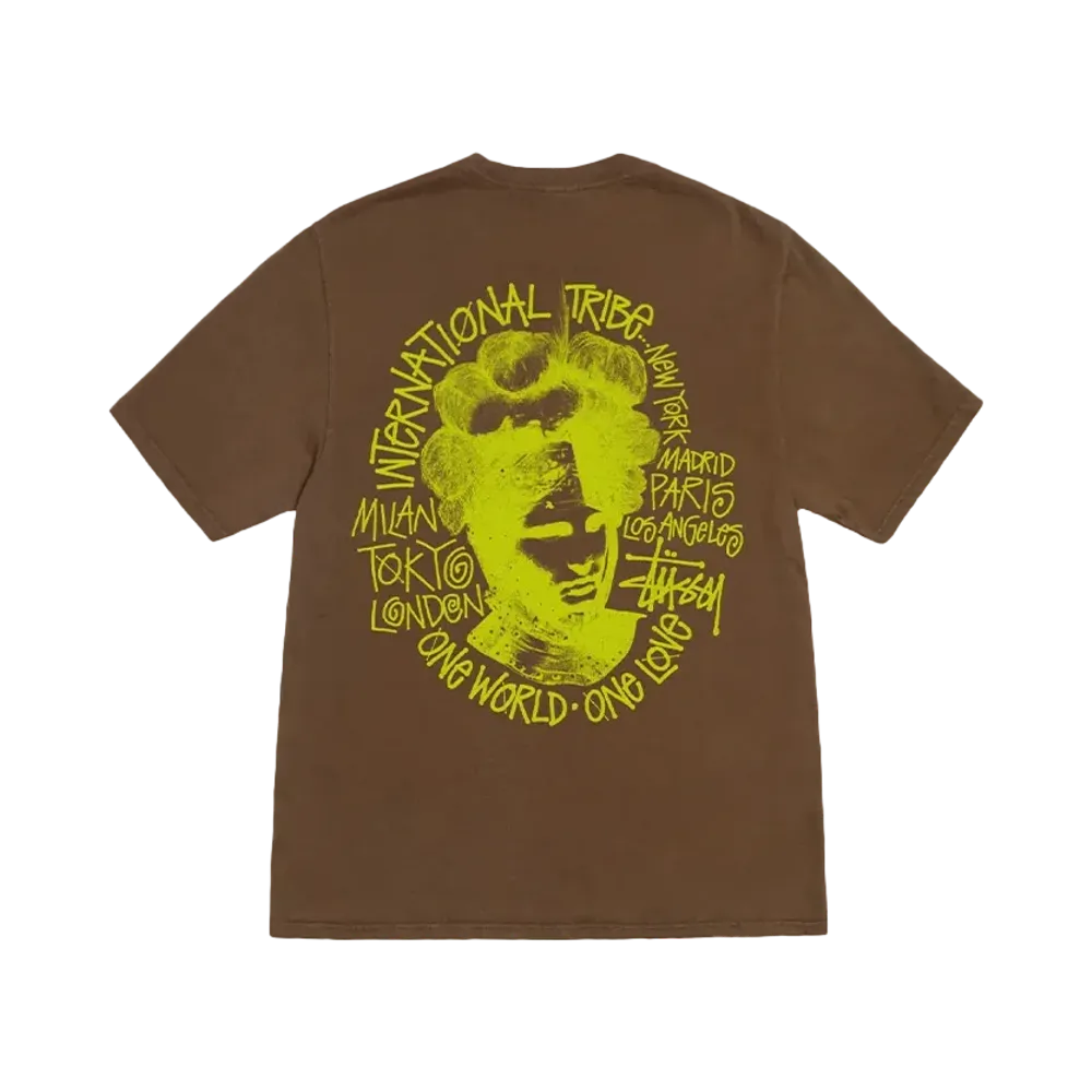 ステューシー キャメロット Tシャツ ピグメント ダイド "ブラウン"