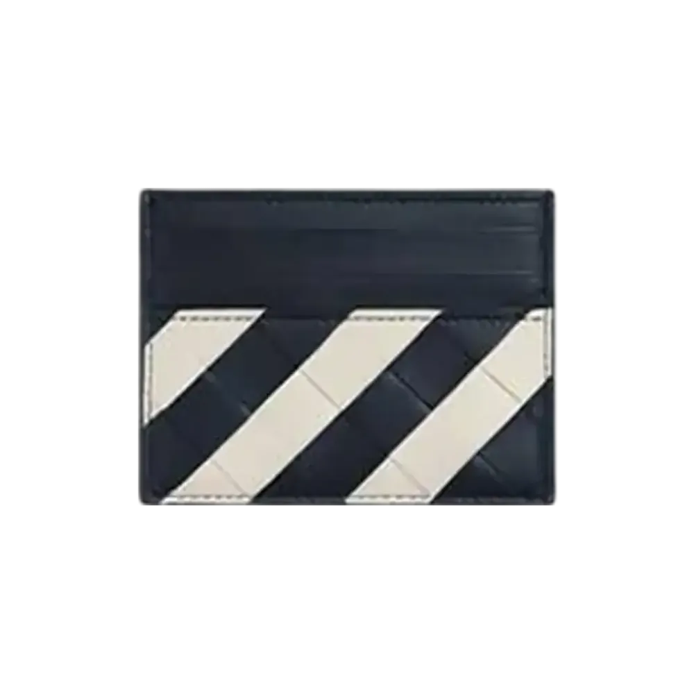 Bottega Veneta Intrecciato Credit Card Case "Space/Chalk"