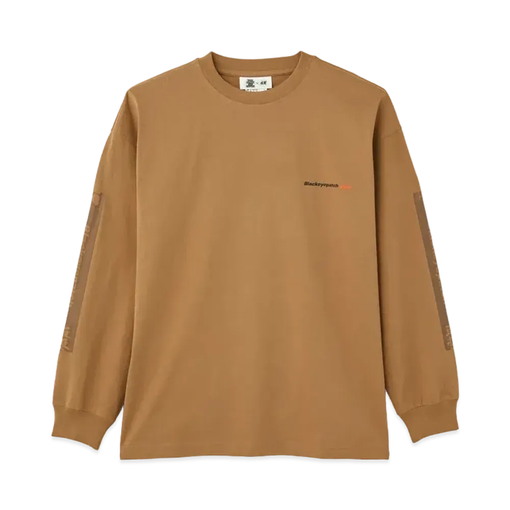 BlackEyePatch x H&M HANDLE WITH CARE COLLECTION LONG SLEEVE T-SHIRT "Brown"