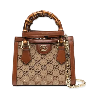 GUCCI Women's Handbag With Two Remov.Bands And Removab. Shoulde "Camel"