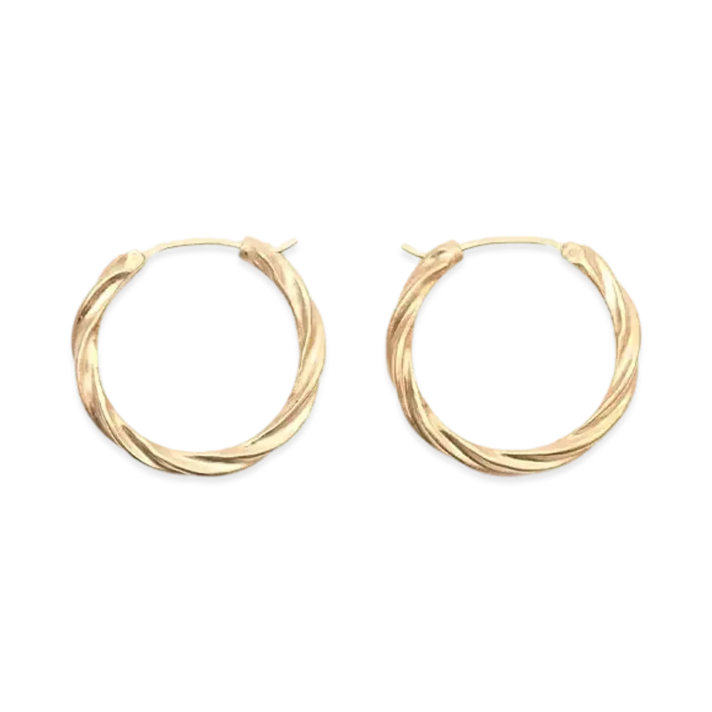 Maison Margiela Timeless Braided Hoop Earring "Gold"