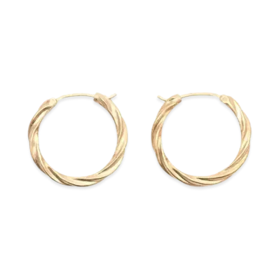 Maison Margiela Timeless Braided Hoop Earring "Gold"