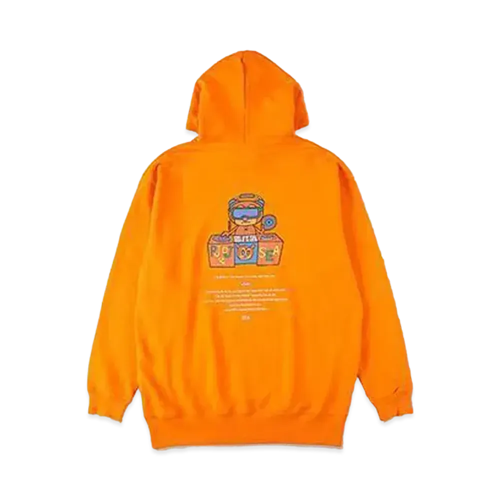 WIND AND SEA x PaRappa the Rapper (PJ Berri-Spin) Hoodie "Orange"