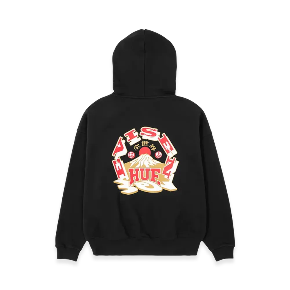 HUF x Evisen Hufuji Zip Hoodie "Black"