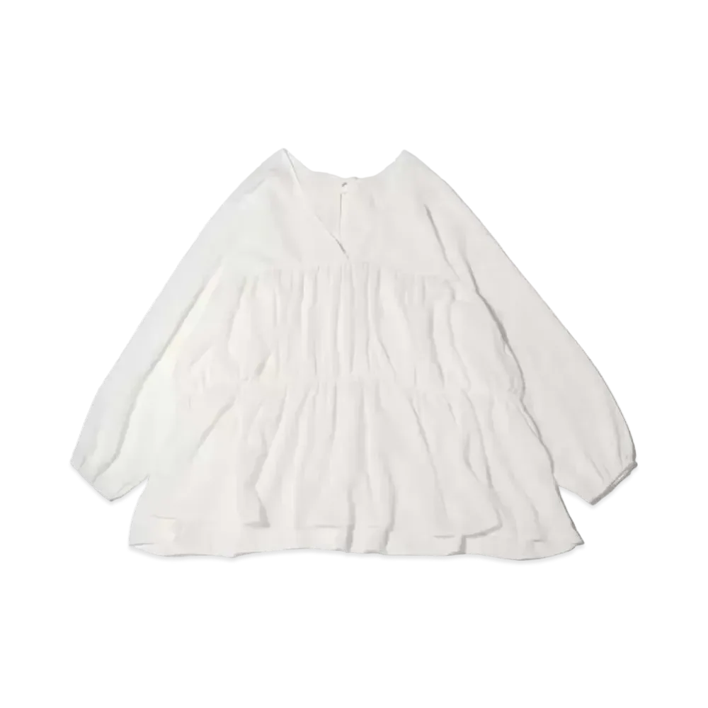atmos pink V-Neck Mini-Length Dress "White"