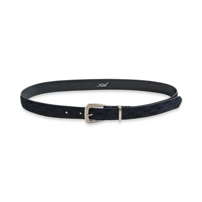 Kith Women's Monogram Debossed Suede Belt "Ink"