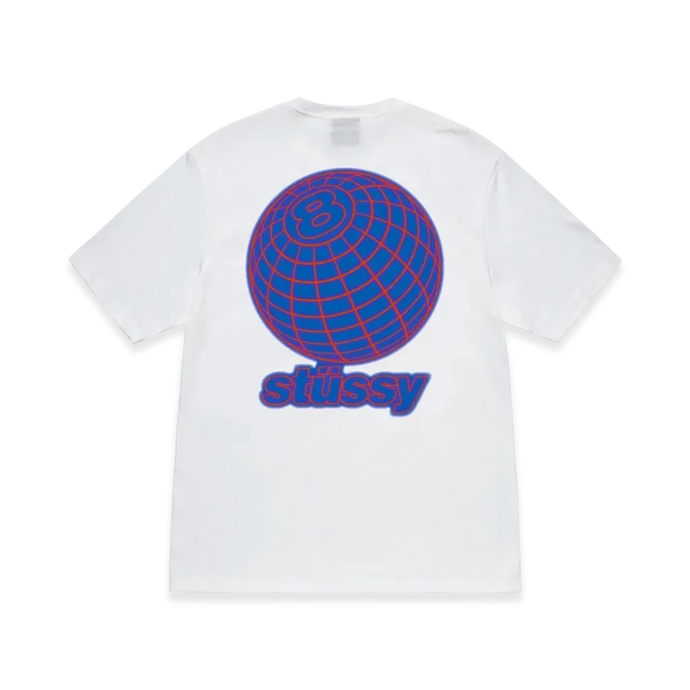 Stussy 8 Ball Grid Tee "White"