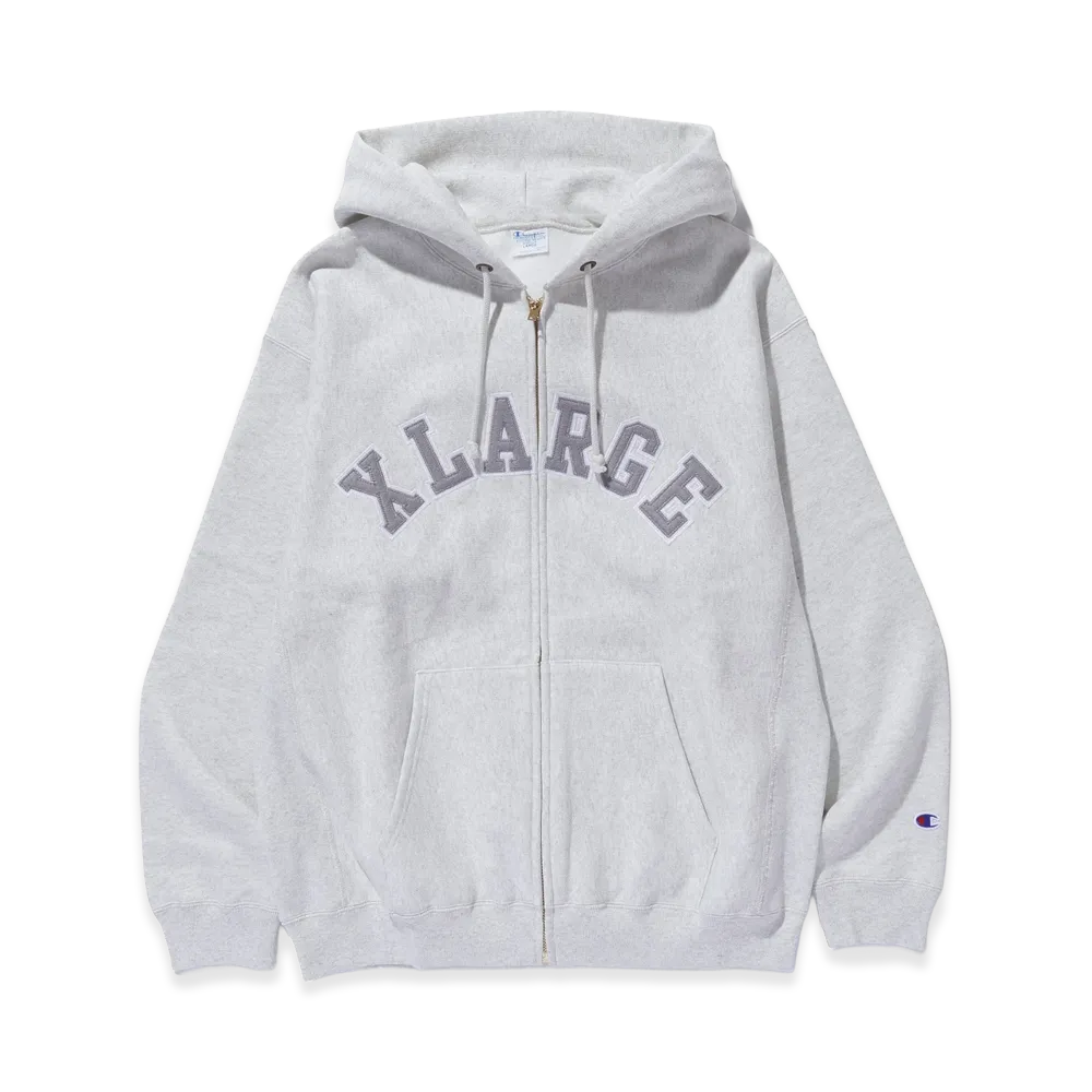 XLARGE x Champion Reverse Weave Zip Hooded Sweatshirt "Ash"