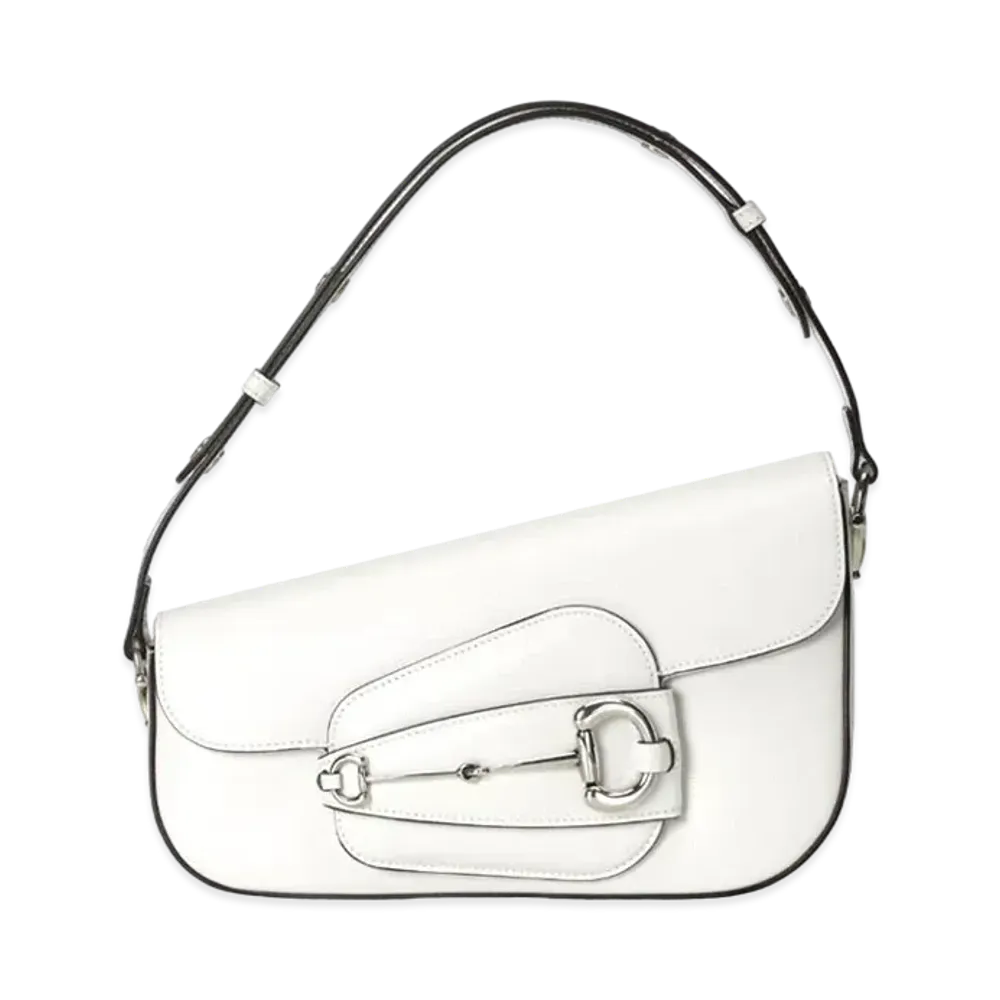 GUCCI Horsebit 1955 Shoulder Bag "White"