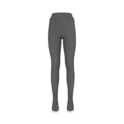 PRADA Women's Ribbed Cotton Tights "Gray"