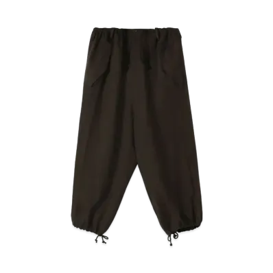 Yohji Yamamoto Y's SUPER120 SOFT VIYELLA FLAP STRING THICK PANTS "Khaki"