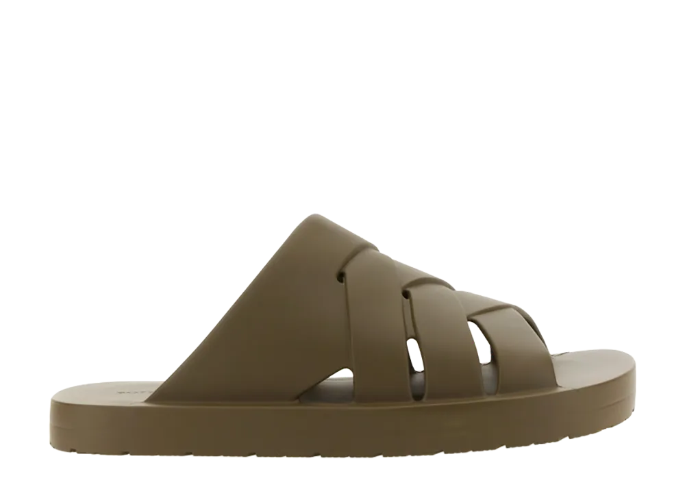 Bottega Veneta Rubber Slide Sandals "Brown"