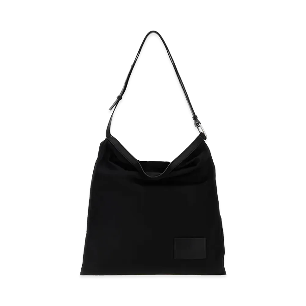Jil Sander Canvas Soft Rolled Shopping Bag "Black"