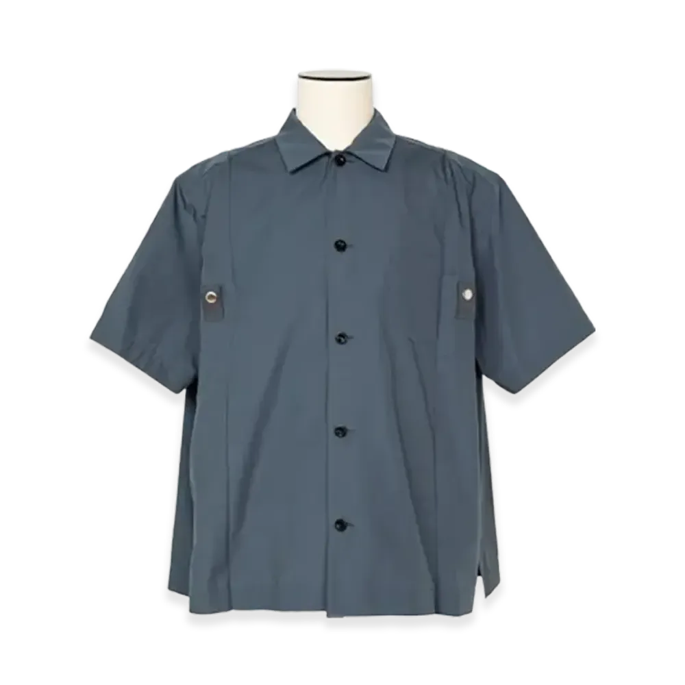 sacai Cotton Poplin Shirt "Blue Gray"
